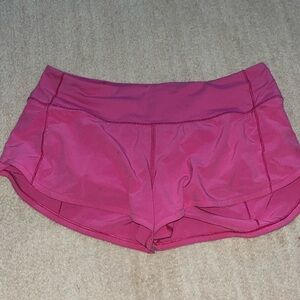 Pink speed up lululemon shorts